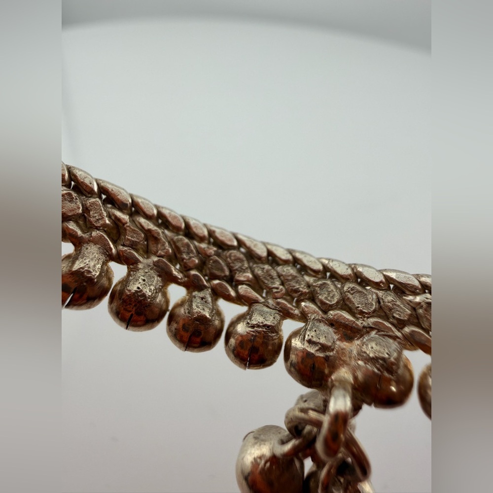 Vintage Sterling Silver jingle  Anklet anklets 30g / Payal Rajasthan Style - Picture 11 of 15